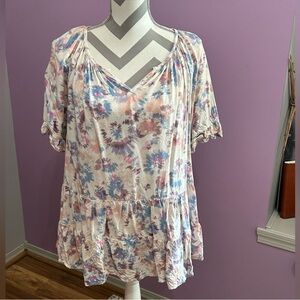 beachlunchlounge Pastel Floral Blouse